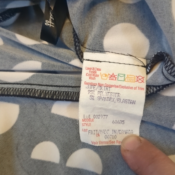 Joseph Ribkoff Skirt Women's Size 8 Swing Polk A Dot Ruffle Retro Betty Boop - Picture 7 of 9